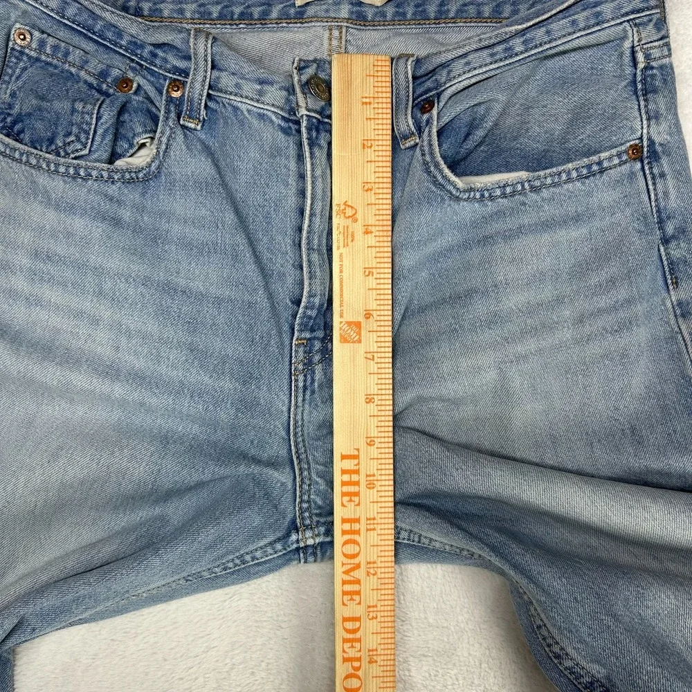 Levi's Low Pro Straight Jeans Women 30 Blue Denim Cotton Pockets Zip Fly - 33X29